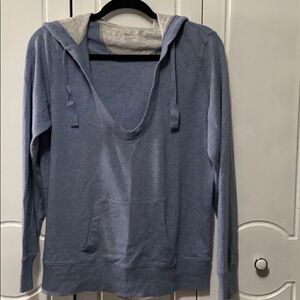 GapBody pullover hoodie sweater v-neck blue S/P